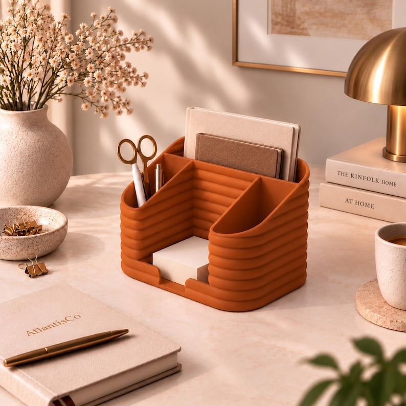 Schreibtisch Organizer mit Fächern, Stiftehalter und Dokumentenablage für Homeoffice und Büro