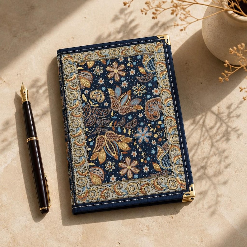 Handgemachtes Notizbuch mit gewebtem Kilim-Muster, liniert, 100 Seiten, 14 x 20 cm, für Schriftsteller und Reisen